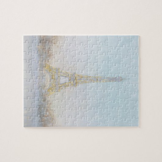 Waterverf | Afbeelding Eiffel Towe Legpuzzel (Horizontaal)