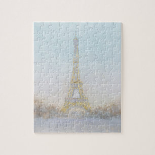 Waterverf   Afbeelding Eiffel Towe Legpuzzel