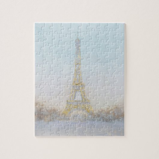 Waterverf | Afbeelding Eiffel Towe Legpuzzel (Verticaal)