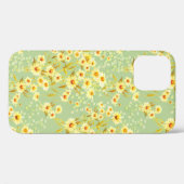 Waterverf afbeelding van daisy bloemen op een lich Case-Mate iPhone case (Achterkant (horizontaal))