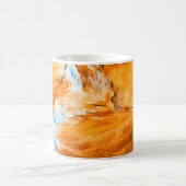 waterverf afbeelding van een slapende vos, rode vo koffiemok (Center)