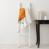 waterverf afbeelding van een slapende vos, rode vo sherpa deken (In situ)