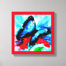 Waterverf afdruk van vlinderkussens