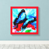 Waterverf afdruk van vlinderkussens canvas afdruk (Insitu (Houten vloer))