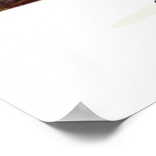 Waterverf afdrukken in steenvorm poster (Hoek)