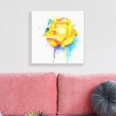 Waterverf Afdrukken Roos dop dop (Insitu (Woonkamer))
