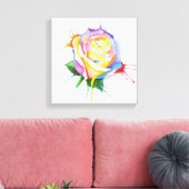 Waterverf Afdrukken Roos dop dop (Insitu (Woonkamer))
