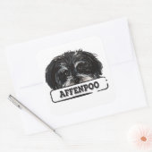 Waterverf Affenpoo Vierkante Sticker (Envelop)