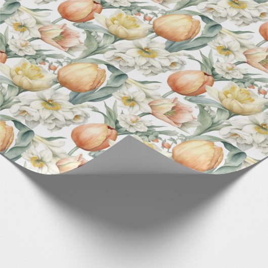 Waterverf affodil. cadeaupapier (Hoek)