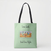 Waterverf, African Art Break Dansritme Tote Bag (Voorkant)