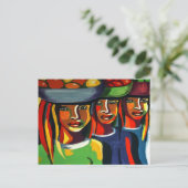 Waterverf African Art Briefkaart (Staand voorkant)