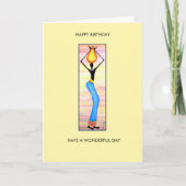 Waterverf, African Art Elegant Lady Verjaardag Kaart (Voorkant)