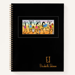 Waterverf, African Art Heart Warming Dance Notitieboek