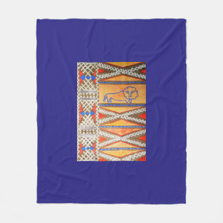 Waterverf-Afrikaans geïnspireerde leeuw Fleece Deken