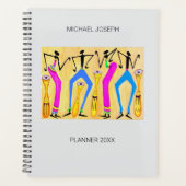 Waterverf Afrikaanse kunst, feestdans Planner (Voorkant)