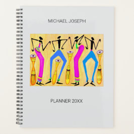 Waterverf Afrikaanse kunst, feestdans Planner