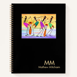 Waterverf, Afrikaanse kunst, geluk uitdrukken Notitieboek