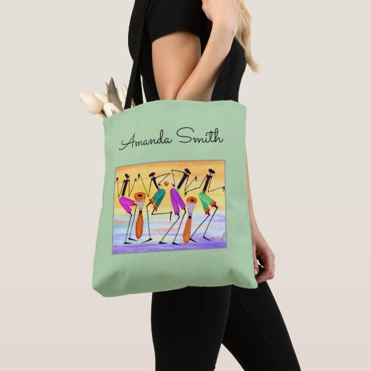 Waterverf, Afrikaanse kunst, geluk uitdrukken Tote Bag (Dichtbij)