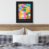 Waterverf, Afrikaanse kunst, Geweldige Joy Dance Canvas Afdruk (Insitu (Slaapkamer))