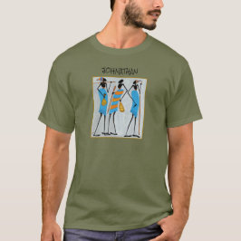 Waterverf Afrikaanse kunst, Kenia Maasai krijgers T-shirt