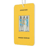 Waterverf Afrikaanse kunst, Maasai Warriors T-shir Luchtverfrisser (Links)