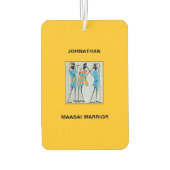 Waterverf Afrikaanse kunst, Maasai Warriors T-shir Luchtverfrisser (Achterkant)