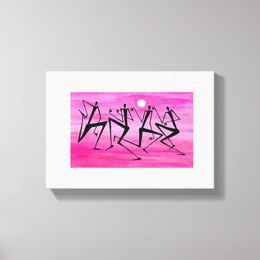 Waterverf, Afrikaanse kunst Magische zonnige dag Canvas Afdruk (Voorkant)