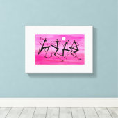 Waterverf, Afrikaanse kunst Magische zonnige dag Canvas Afdruk (Insitu (Houten vloer))