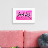 Waterverf, Afrikaanse kunst Magische zonnige dag Canvas Afdruk (Insitu (Woonkamer))