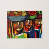 Waterverf Afrikaanse kunst Puzzle Legpuzzel (Horizontaal)