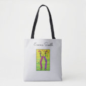 Waterverf Afrikaanse kunst vreugde en geluk Tote Bag (Voorkant)
