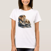 Waterverf Afrikaanse Leeuw  T-shirt (Voorkant)