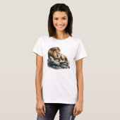 Waterverf Afrikaanse Leeuw  T-shirt (Voorkant volledig)