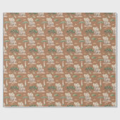 Waterverf Afrikaanse mammie en Baby olifant Patroo Cadeaupapier (Vlak)