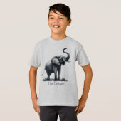 Waterverf Afrikaanse Natuur van olifanten T-shirt (Voorkant volledig)