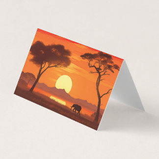 Waterverf Afrikaanse safari Kaart