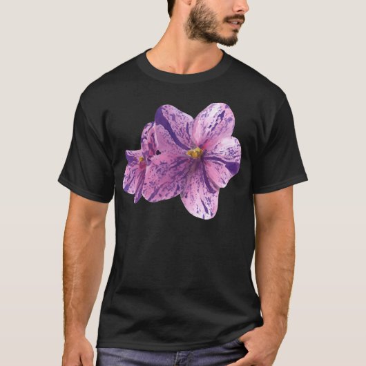 Waterverf Afrikaanse viooltjes T-shirt (Voorkant)