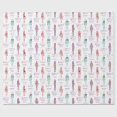 Waterverf Afro-Amerikaanse Pastel Notenkrakers Cadeaupapier (Vlak)