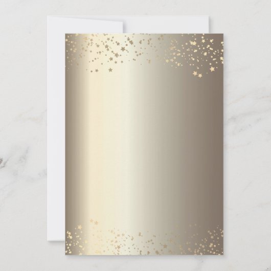 Waterverf Afstudeerder Pet gouden sterren champagn Kaart (Achterkant)