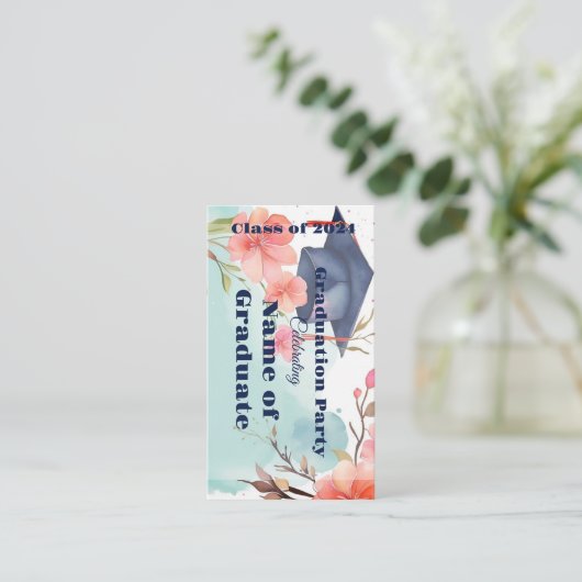 Waterverf Afstuderen Aankondiging (Staand voorkant)