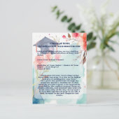 Waterverf Afstuderen Aankondiging Briefkaart (Staand voorkant)