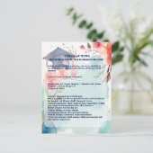 Waterverf Afstuderen Aankondiging Briefkaart (Staand voorkant)