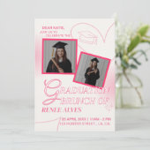 Waterverf Afstuderen brunch voor haar elegante Kaart (Staand voorkant)