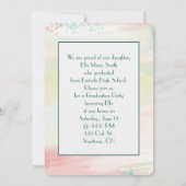 Waterverf Afstuderen Foto Lijst Kaart (Achterkant)