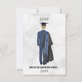 Waterverf Afstuderen Geraad en Pet Kaart Man (Voorkant)