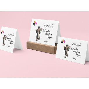 Waterverf Afstuderen Modern Trendy Girl Kaart