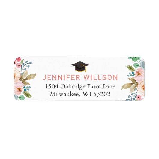 Waterverf afstuderen Pet Afstuderen Etiket (Voorkant)