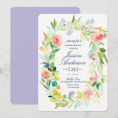 Waterverf Afstuderen Uitnodiging tot openen (Voorkant / Achterkant)