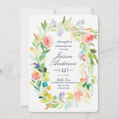 Waterverf Afstuderen Uitnodiging tot openen (Voorkant)