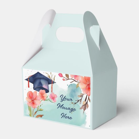 Waterverf Afstuderen viering Bedankdoosjes (Voorkant Zijde)
